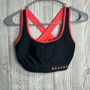 Under Armour Black and Red Sports Bra